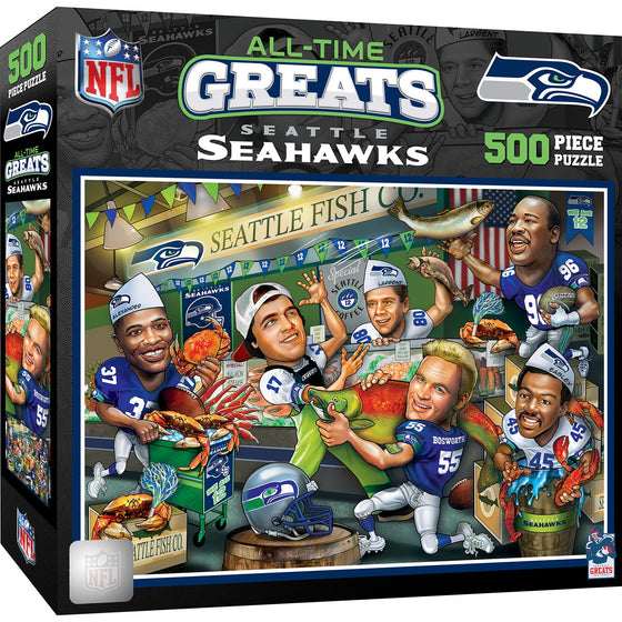 Seattle Seahawks - All Time Greats 500 Piece Jigsaw Puzzle - 757 Sports Collectibles