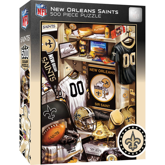 New Orleans Saints - Locker Room 500 Piece Jigsaw Puzzle - 757 Sports Collectibles