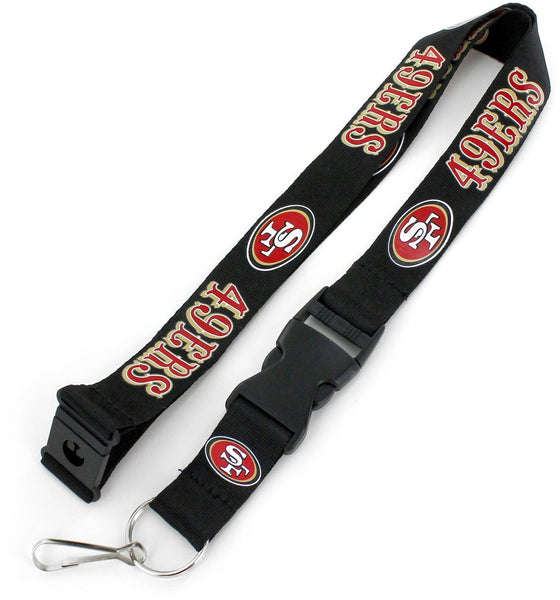 SAN FRANCISCO 49ERS (BLACK) TEAM LANYARD