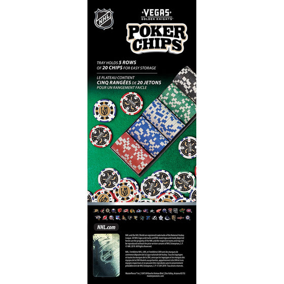 Las Vegas Golden Knights 100 Piece Poker Chips - 757 Sports Collectibles