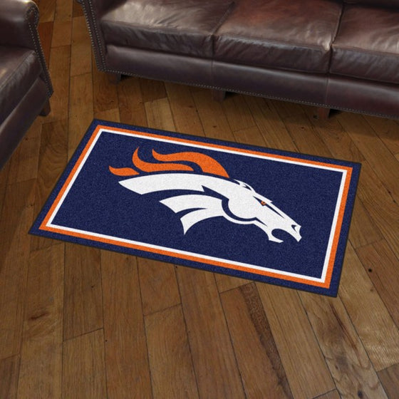 Denver Broncos 3'x5' Plush Rug