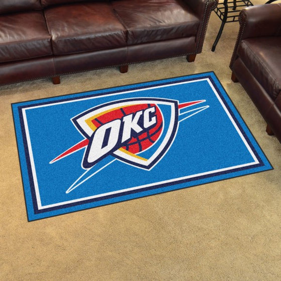 Oklahoma City Thunder 4'x6' Plush Rug