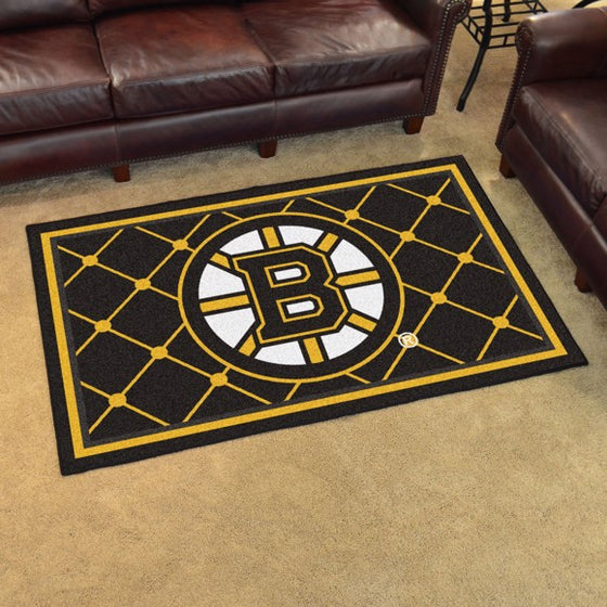 Boston Bruins 4'x6' Plush Rug