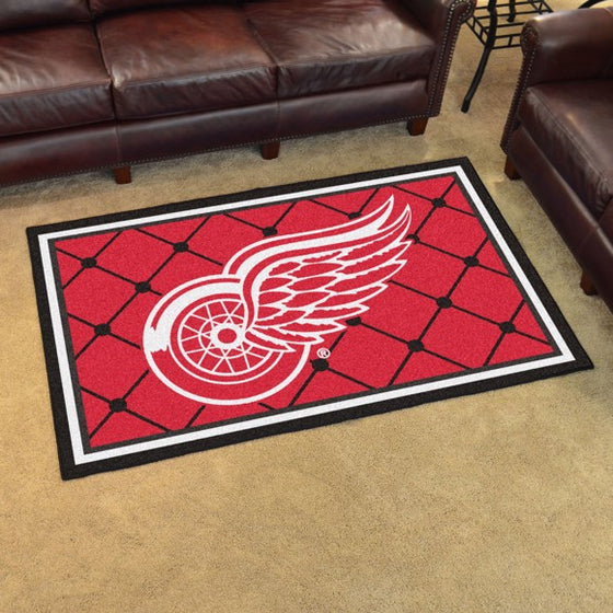 Detroit Red Wings 4'x6' Plush Rug