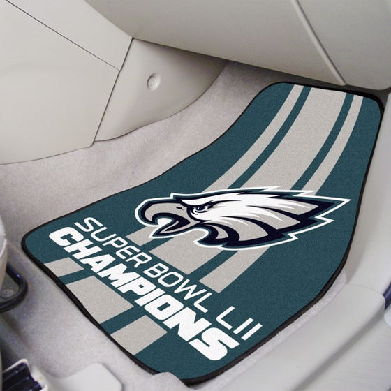 Philadelphia Eagles Super Bowl LII Champions Carpet Car Mat Set