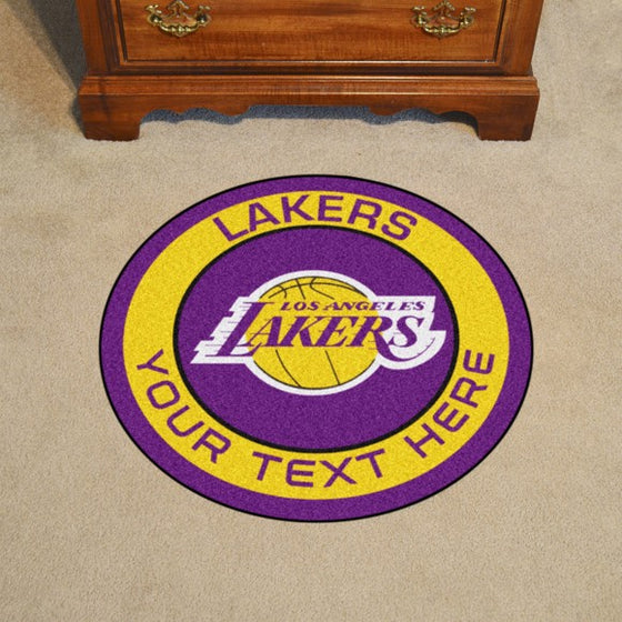 Los Angeles Lakers Personalized Roundel Mat