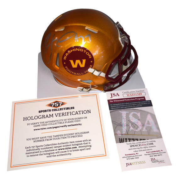 Washington Commanders Fred Smoot Signed Auto Inscribed Flash Mini Helmet JSA W COA - 757 Sports Collectibles