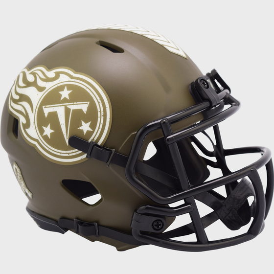 Tennessee Titans NFL Mini Speed Football Helmet <B>SALUTE TO SERVICE</B>