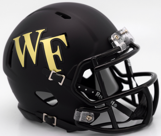 Wake Forest Demon Deacons NCAA Mini Speed Football Helmet <B>Matte Black</B>