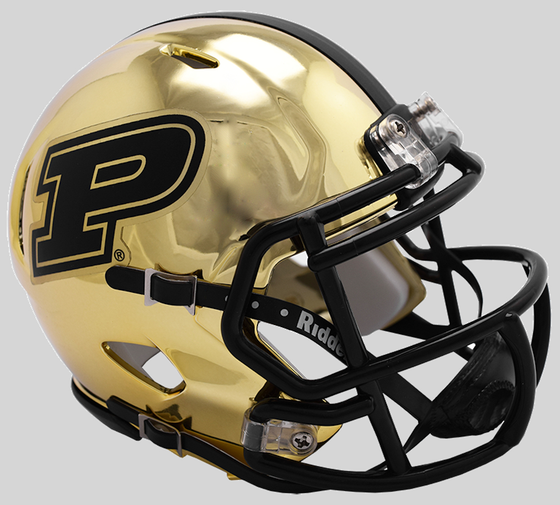 Purdue Boilermakers NCAA Mini Chrome Speed Football Helmet <B>NEW 2018 Chrome</B>