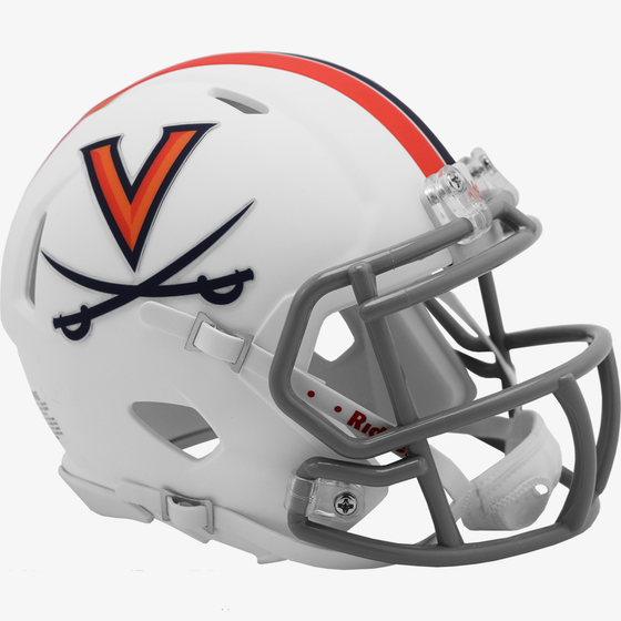 Virginia Cavaliers NCAA Mini Speed Football Helmet <B>Matte White</B>