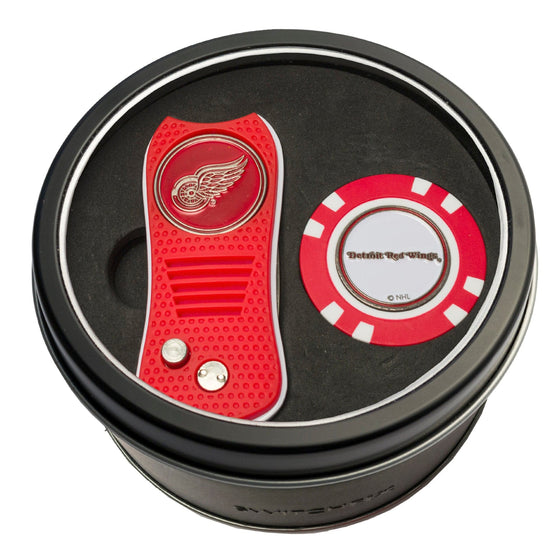 Detroit Red Wings Tin Set - Switchfix, Golf Chip - 757 Sports Collectibles