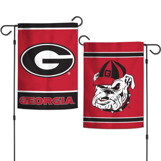 GEORGIA BULLDOGS GARDEN FLAGS 2 SIDED 12.5" X 18" - 757 Sports Collectibles