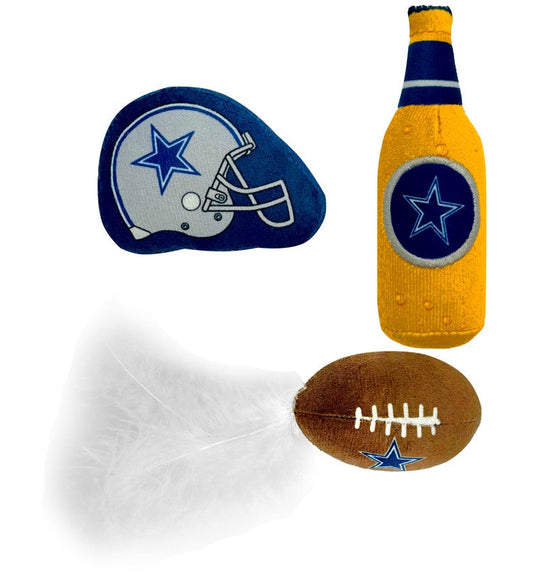 Dallas Cowboys 3 pc Cat Nip Toy Set Pets First