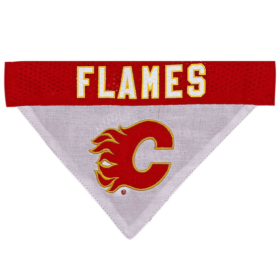 Calgary Flames Reversible Bandana Pets First - 757 Sports Collectibles