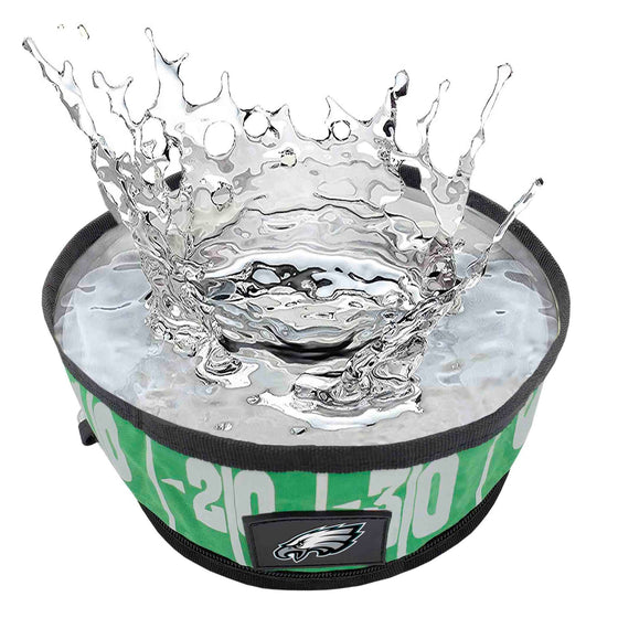 Philadelphia Eagles Collapsible Pet Bowl by Pet First - 757 Sports Collectibles