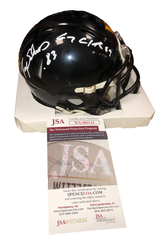 Washington Commanders Ricky Sanders Gary Clark Signed Auto Alternate Mini Helmet - JSA W COA - 757 Sports Collectibles