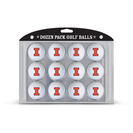 Illinois Fighting Illini Golf Balls, 12 Pack - 757 Sports Collectibles