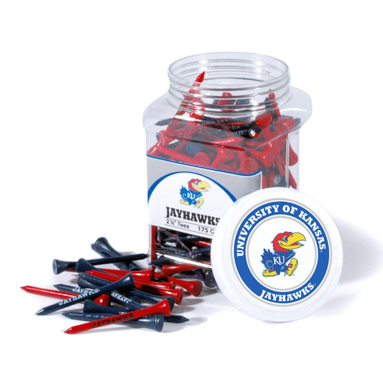 Kansas Jayhawks Jar Of 175 Golf Tees - 757 Sports Collectibles