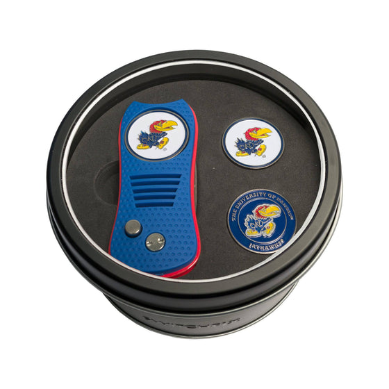 Kansas Jayhawks Tin Set - Switchfix, 2 Markers - 757 Sports Collectibles