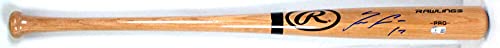 Ronald Acuna Autographed Pro Baseball blonde Bat w/# - Beckett W Blue - 757 Sports Collectibles