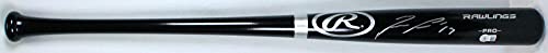 Ronald Acuna Autographed Pro Baseball Black Bat w/# - Beckett W Silver - 757 Sports Collectibles