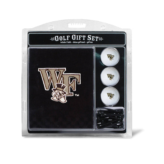 Wake Forest Demon Deacons Embroidered Golf Towel, 3 Golf Ball, And Golf Tee Set - 757 Sports Collectibles