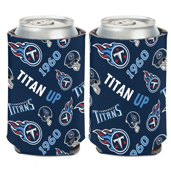 TENNESSEE TITANS SCATTERPRINT CAN COOLER 12 OZ.