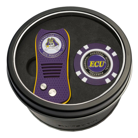 East Carolina Pirates Tin Set - Switchfix, Golf Chip - 757 Sports Collectibles