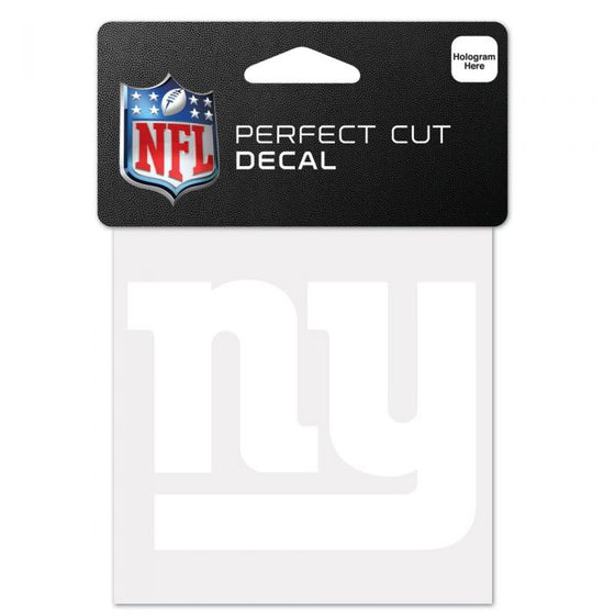 NEW YORK GIANTS PERFECT CUT WHITE DECAL 4" X 4"