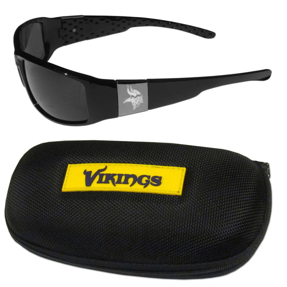 Minnesota Vikings Chrome Wrap Sunglasses and Zippered Carrying Case (SSKG) - 757 Sports Collectibles