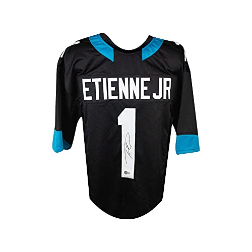 Travis Etienne Autographed Jacksonville Custom Football Jersey - BAS COA - 757 Sports Collectibles