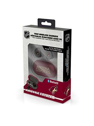 NHL Arizona Coyotes True Wireless Earbuds, Team Color - 757 Sports Collectibles