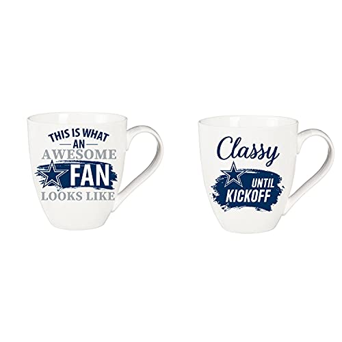 Team Sports America Dallas Cowboys, Ceramic Cup O'Java 17oz Gift Set - 757 Sports Collectibles