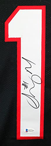 Sony Michel Autographed Black College Style Jersey - Beckett W Black - 757 Sports Collectibles