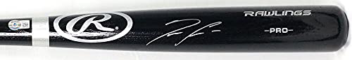 Ronald Acuna Autographed Pro Baseball Black Bat - Beckett W Silver - 757 Sports Collectibles