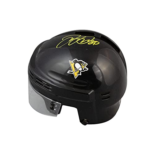 Juuso Riikola Autographed Pittsburgh Mini Hockey Helmet - BAS (Yellow Ink) - 757 Sports Collectibles