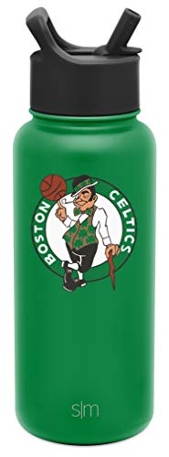 Simple Modern NBA Boston Celtics 32oz Water Bottle with Straw Lid Insulated  Stainless Steel Summit