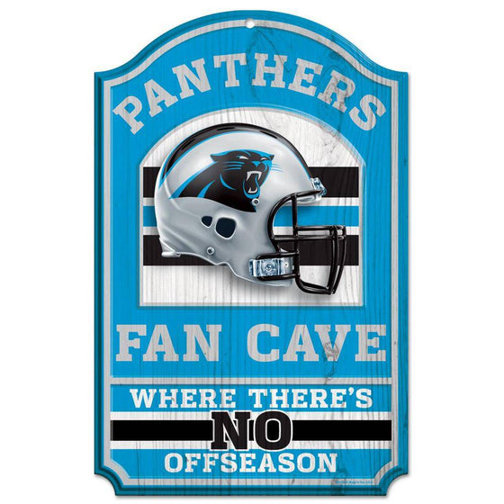 Carolina Panthers Wood Sign - 11"x17" Fan Cave Design (CDG) - 757 Sports Collectibles