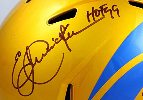 Eric Dickerson Autographed Los Angeles Rams Flash Speed F/S Helmet w/2 Insc.-Beckett W Hologram Black - 757 Sports Collectibles