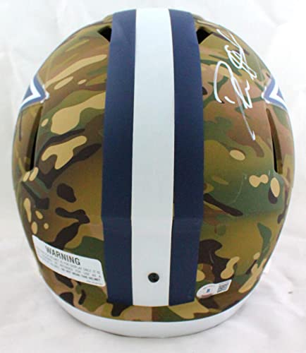 Deion Sanders Autographed Cowboys F/S Camo Speed Helmet-Beckett W Hologram White - 757 Sports Collectibles