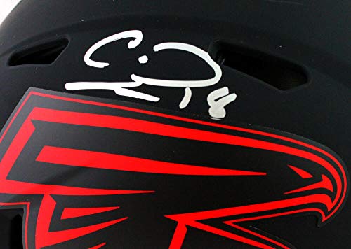 Calvin Ridley Autographed Falcons FS Eclipse Speed Authentic Helmet-Beckett W Silver - 757 Sports Collectibles