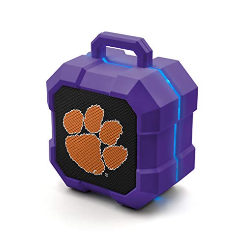 NCAA Clemson Tigers Shockbox LED Wireless Bluetooth Speaker, Team Color - 757 Sports Collectibles