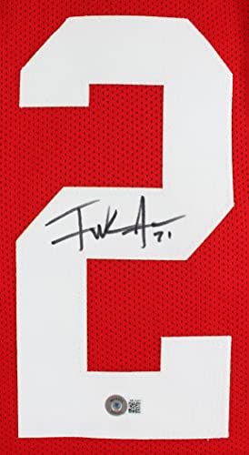 Frank Gore Authentic Signed Red Pro Style Jersey Autographed BAS Witnessed - 757 Sports Collectibles