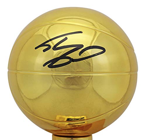 Lakers Shaquille O'Neal Signed 12" Replica Larry O'Brien Trophy BAS Witnessed - 757 Sports Collectibles