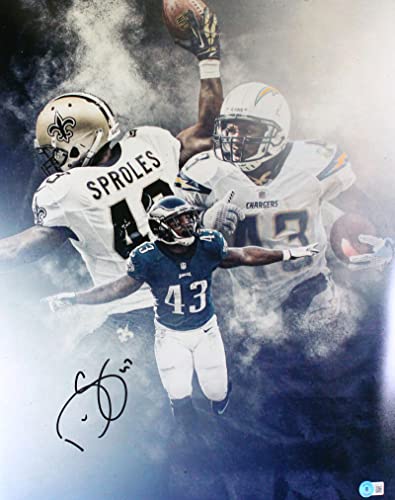 Darren Sproles Autographed 16x20 Collage-Beckett W Hologram Black - 757 Sports Collectibles