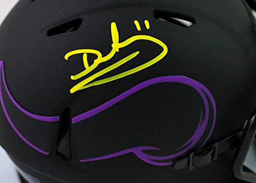 Daunte Culpepper Autographed Minn Vikings Eclipse Speed Mini Helmet - Beckett Witness Yellow - 757 Sports Collectibles