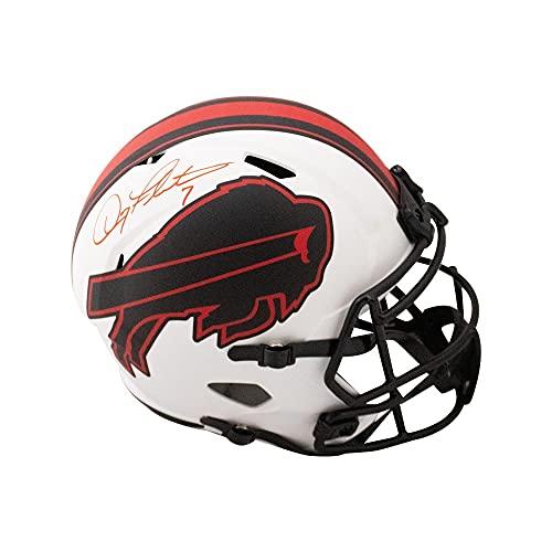 Doug Flutie Autographed Bills Lunar Eclipse Replica Full-Size Football Helmet - BAS COA - 757 Sports Collectibles