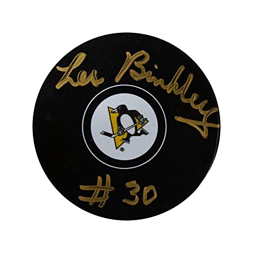 Les Binkley Autographed Pittsburgh Hockey Puck - BAS (Gold Ink) - 757 Sports Collectibles