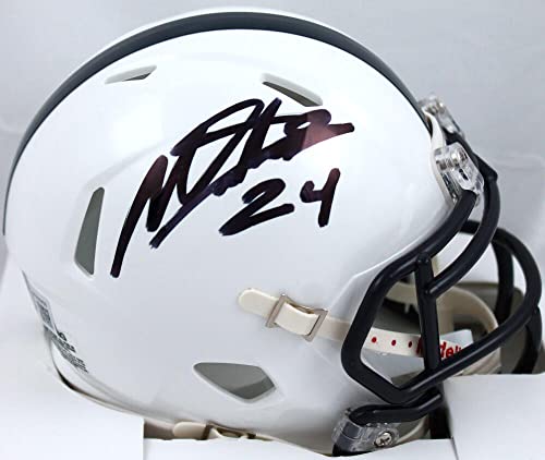 Miles Sanders Autographed Penn State Speed Mini Helmet-Beckett W Hologram - 757 Sports Collectibles